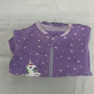 Tuffy Purple Baby Onesie with Unicorn and Stars design